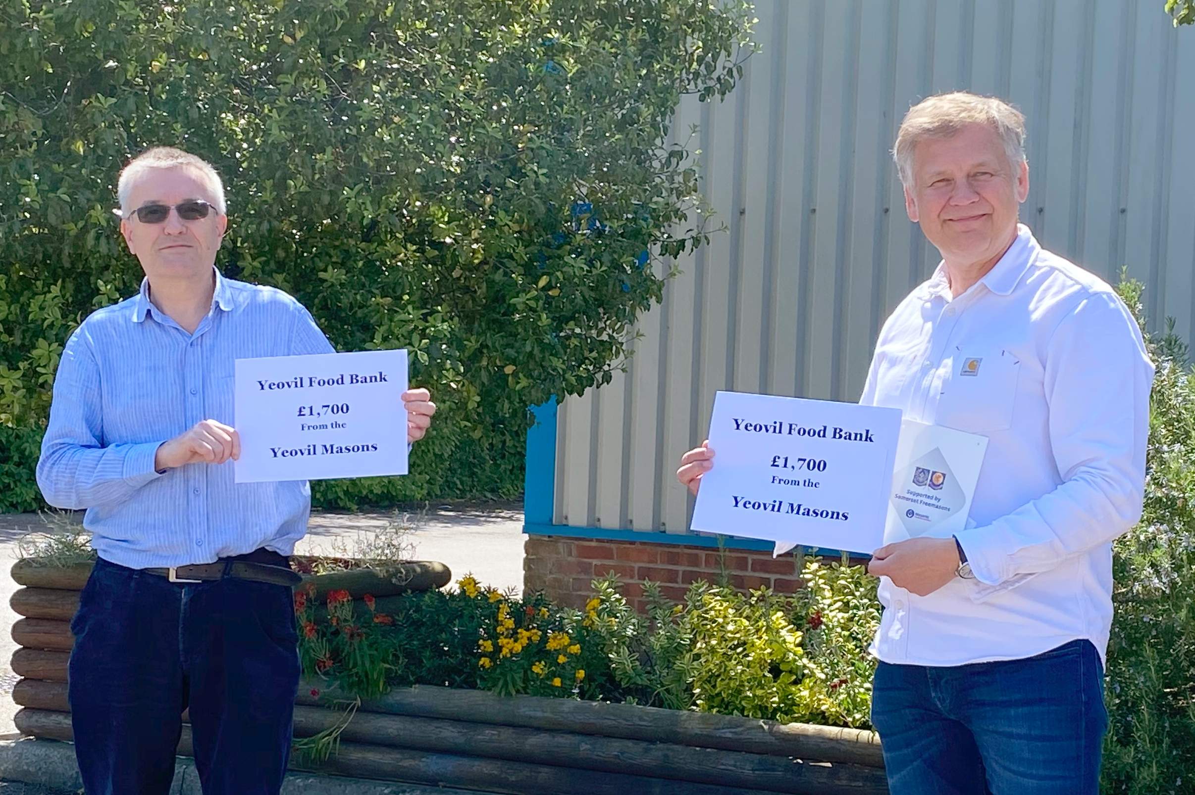Yeovil Freemasons supporting local food bank Somerset Freemasons