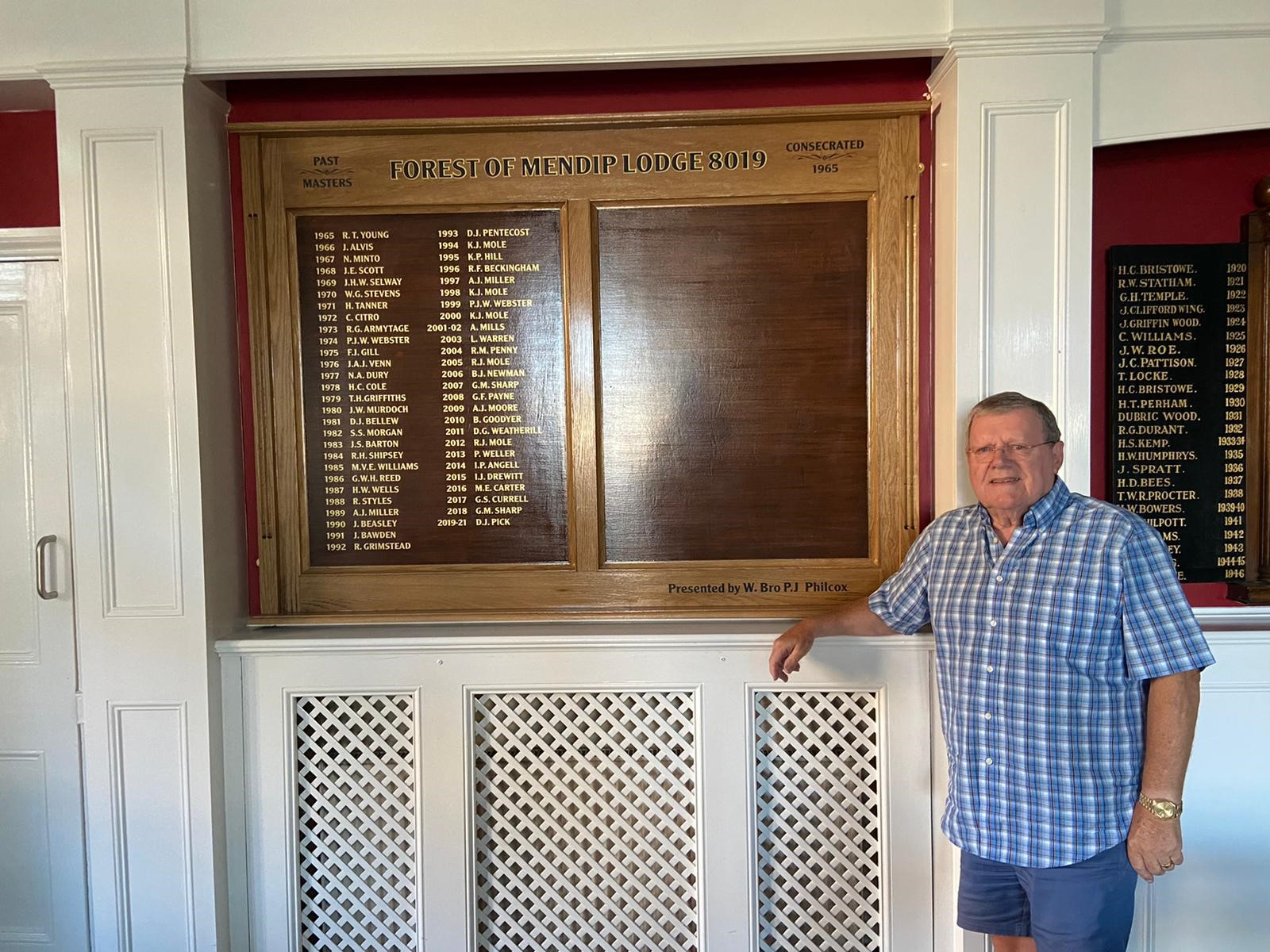 Forest Of Mendip 8019 New Honours Board Somerset Freemasons www